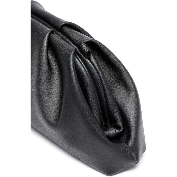🆕Women Black PU Leather Clutch Purse Elegant Evening Bag Formal Luxurious - Picture 7 of 9